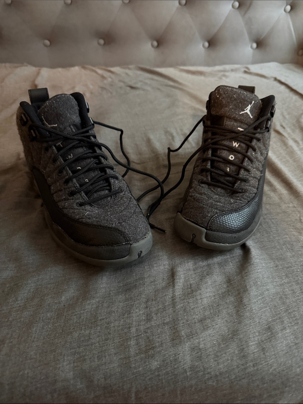 Jordan 12 Wool Gray big kids